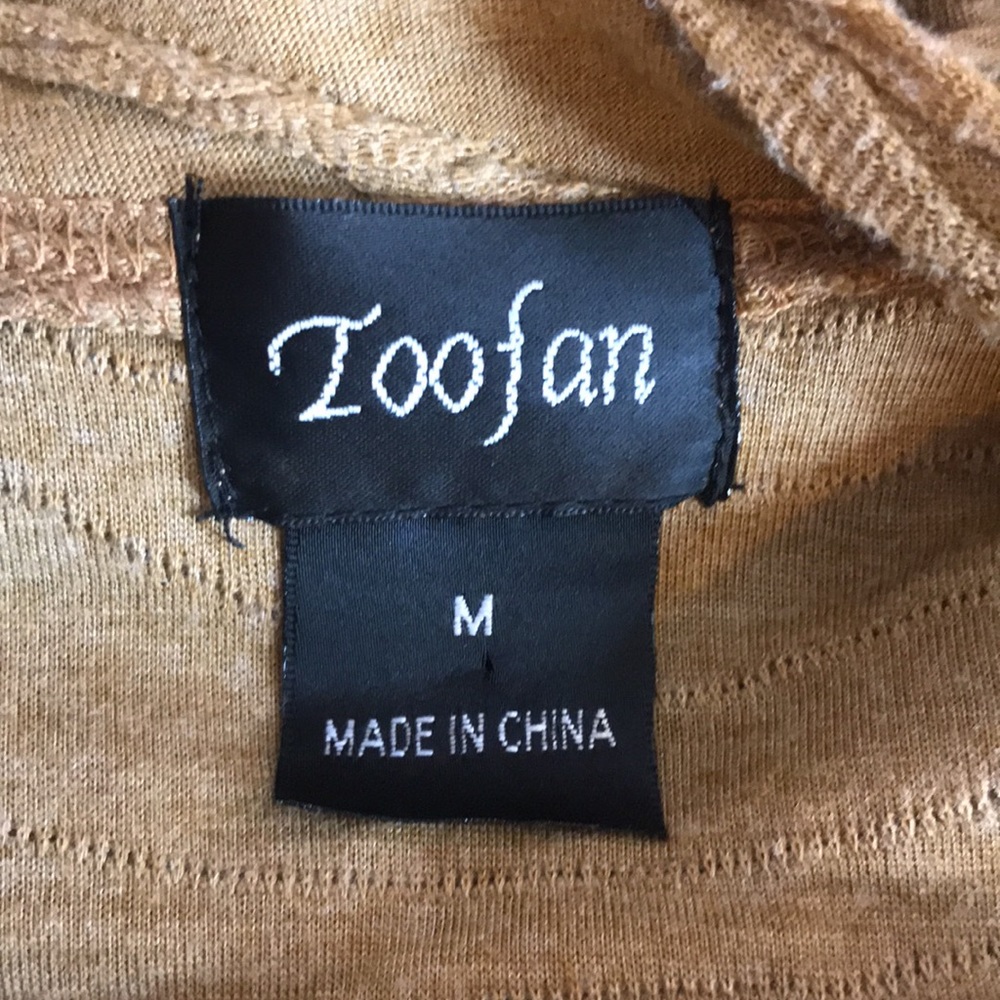 Toofan Tan Textured Lagenlook Scoop Neck Tunic - Picture 8 of 8